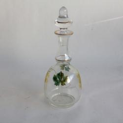 Carafe à liqueur cristal émaillé Raisin Vignes