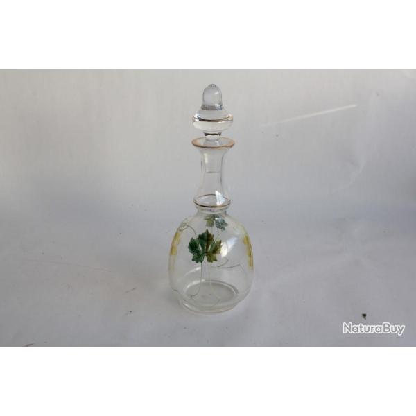 Carafe � liqueur cristal �maill� Raisin Vignes