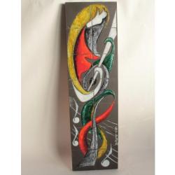 Tableau Carreaux céramique émaillée Musicienne Svidersky