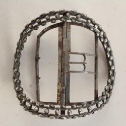 Grande boucle ceinture argent anglais XIXe siècle