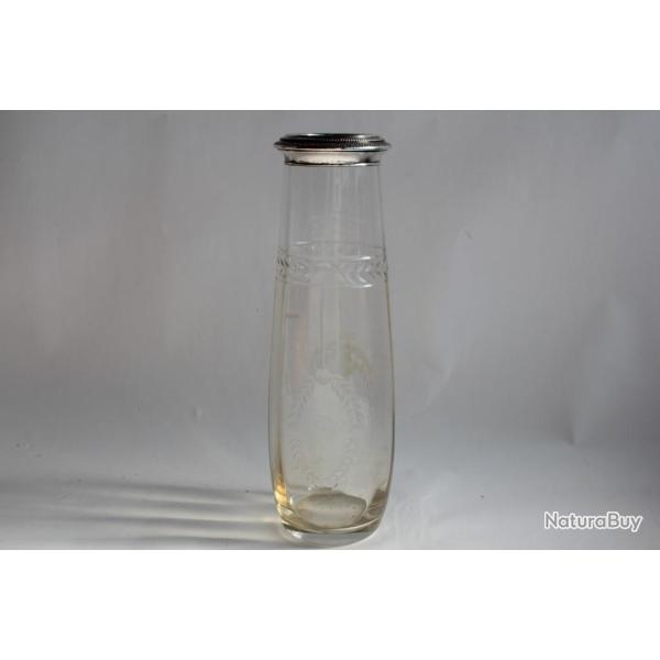 Vase cristal et argent