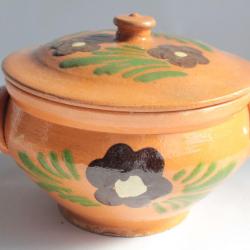 Terrine terre vernissée Art populaire Alsace