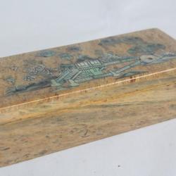 Boite pierre incrustations Nacre Chine 1920