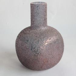 Vase verre texturé cuivré design