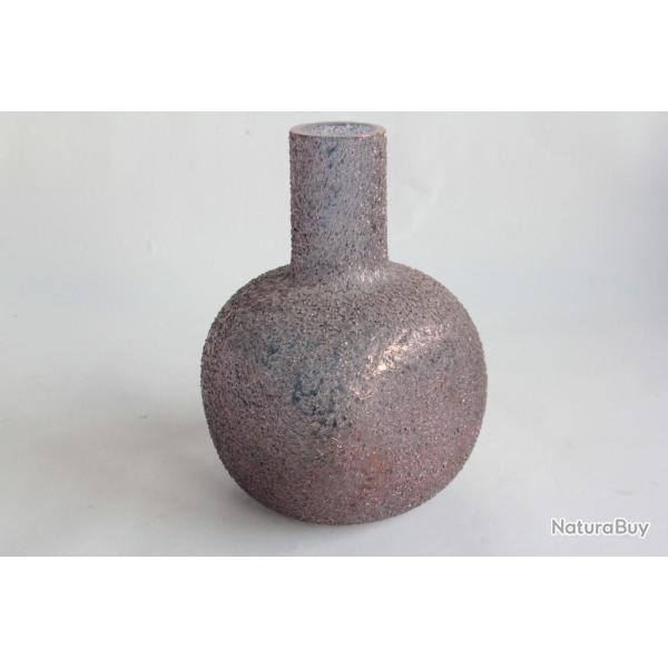 Vase verre textur� cuivr� design