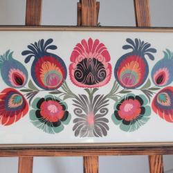 Tableau Papier découpé Wycinanki Art populaire Polonais