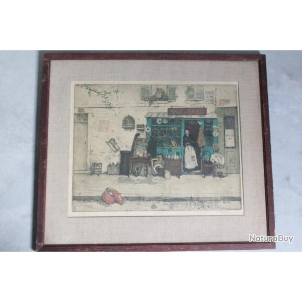 Gravure originale Brocante Bric a Brac Tavik Frantisek SIMON
