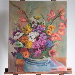 Tableau peinture Nature morte Bouquet de fleurs Alexandre GIROD