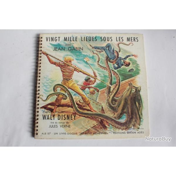 Livre Vinyle Vingt mille lieues sous les mers Jean Gabin 1966