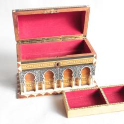 Coffret marqueterie Palais de l'Alhambra Orientaliste
