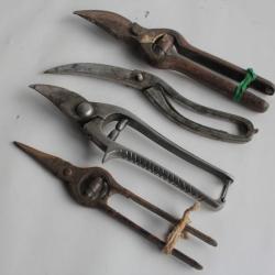 4 Anciens Sécateurs
