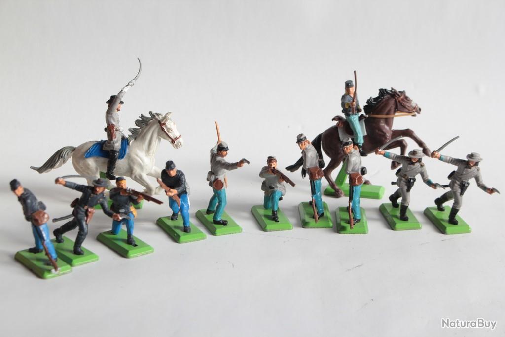 6 Soldats Britains Guerre De Sécession – Boîte 17017, Plomb Peint, 1:32 (60mm)