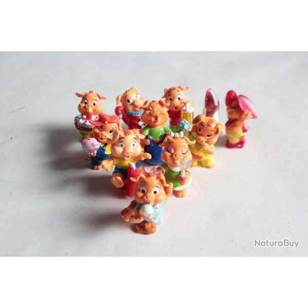 KINDER 10 Figurines Pinky Piggys 2000 s�rie compl�te