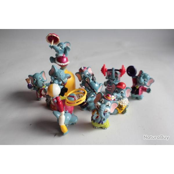 KINDER 10 Figurines Funny Fanten �l�phants cirque 1998 s�rie compl�te