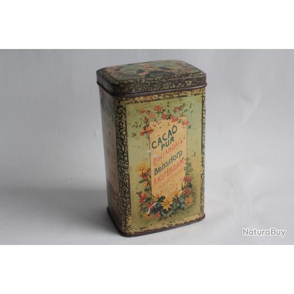 Bo�te chocolats t�le lithographi�e Cacao Pur Hollandais Bensdorp