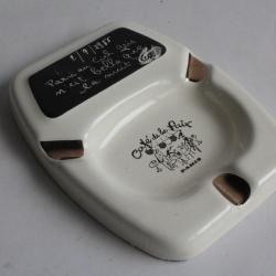 Cendrier fonte émaillée Café de la paix Paris 1955