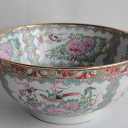 Bol à punch porcelaine Canton Chine