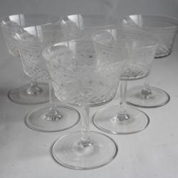 6 Coupes à champagne cristal Pall Mall Lady Hamilton