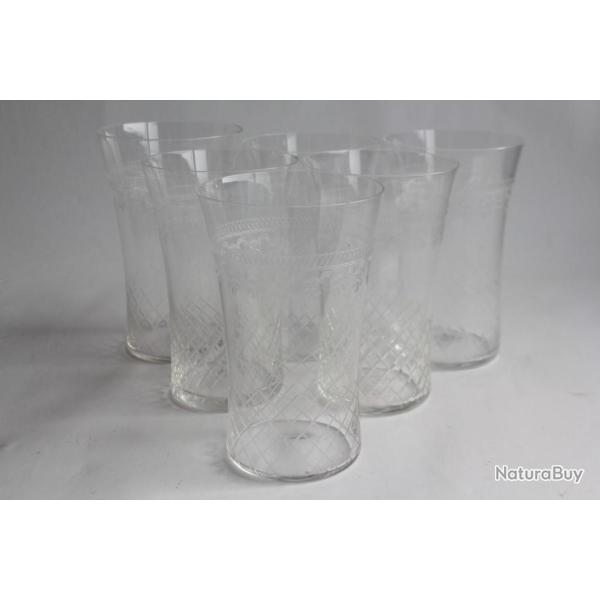 6 Gobelets cristal Pall Mall Lady Hamilton 12 cm