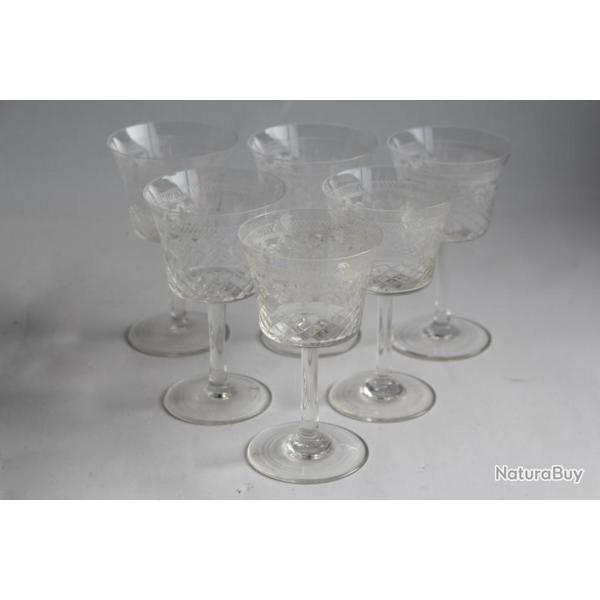6 Verres � porto cristal Pall Mall Lady Hamilton 10,2 cm