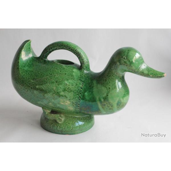 Verseuse Canard terre verniss�e Poterie Cliousclat Art populaire