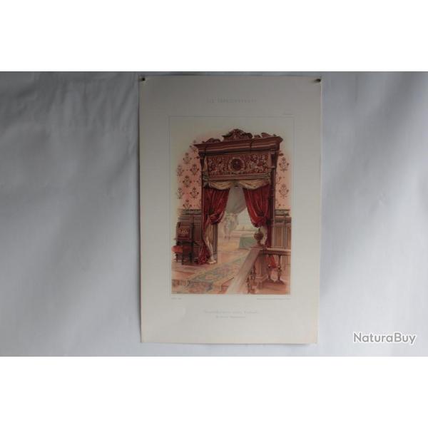 Estampe Dcoration de porte d'une antichambre G. Rmon