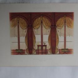 Estampe Décoration intérieure rangée de fenêtres style Empire G. Rémon