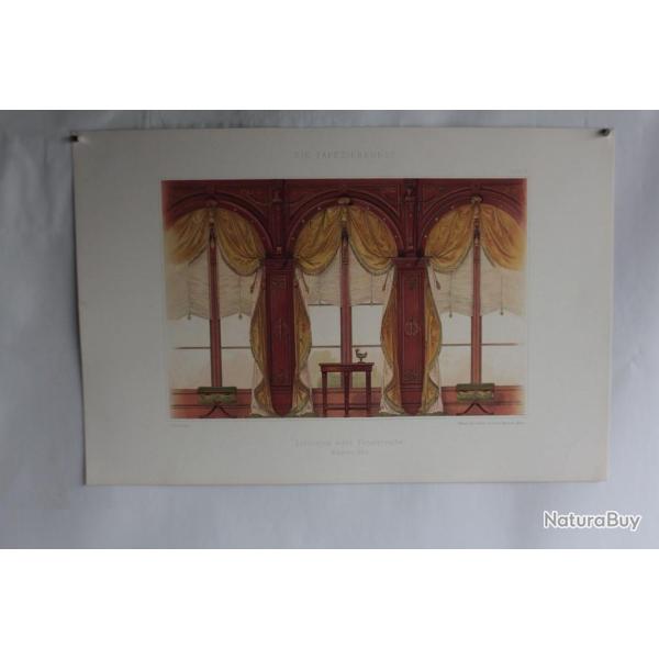 Estampe Dcoration intrieure range de fentres style Empire G. Rmon