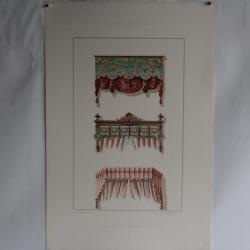 Estampe Décoration intérieure Lambrequins Renaissance A. Balcke