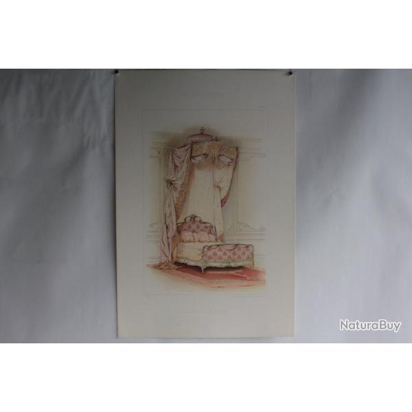 Estampe Dcoration Lit  baldaquin style rococo