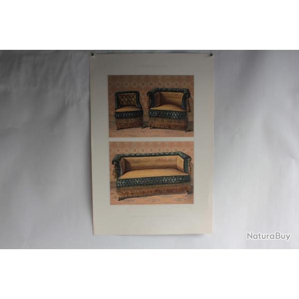 Estampe Dcoration intrieure Canap fauteuil fantaisie moderne