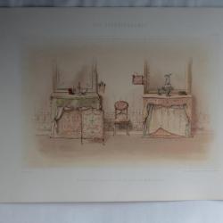 Estampe Décoration Cheminée Fauteuils rococo tardif Louis XVI G. Rémon