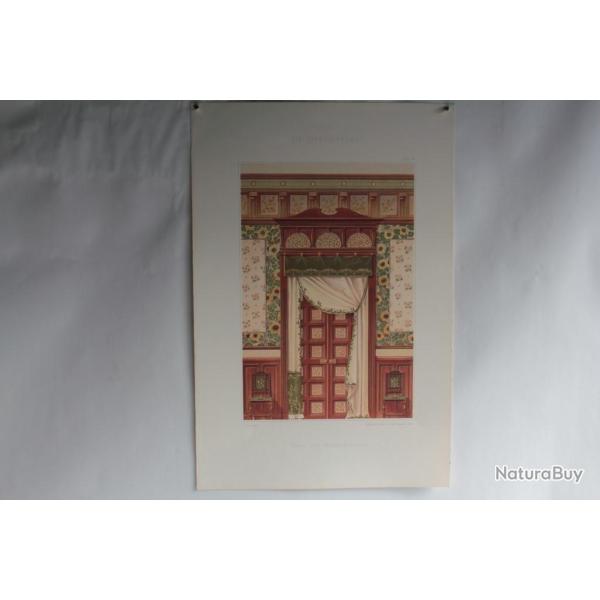 Estampe Dcoration intrieure Portes Murs Nouvelle-Angleterre G. Rmon