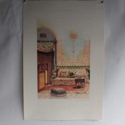 Estampe Décoration intérieure Chambre de maître mauresque G. Rémon