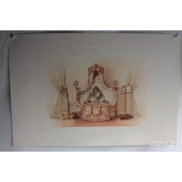 Estampe Dcoration intrieure Coiffeuse rococo G. Rmon