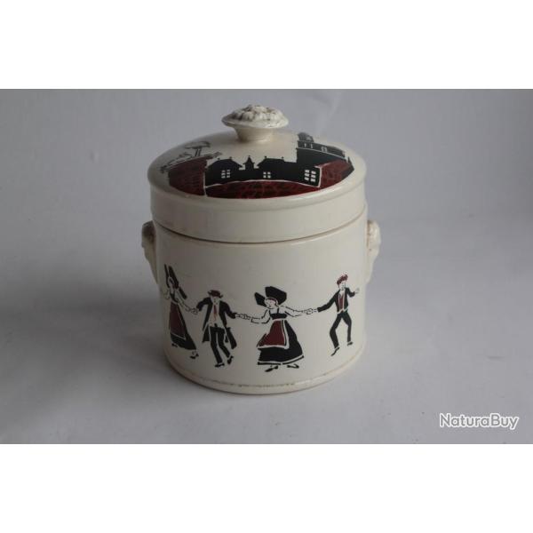 SARREGUEMINES Pot couvert fa�ence Alsace