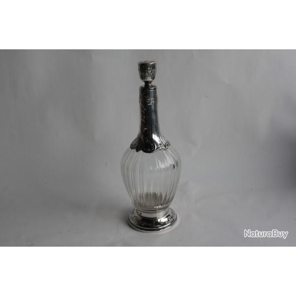 Carafe � liqueur cristal et argent France
