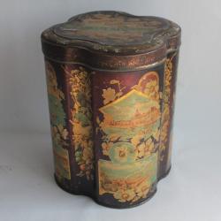 Grande Boîte à biscuits tôle lithographiée Confiserie Laurent et Rossier