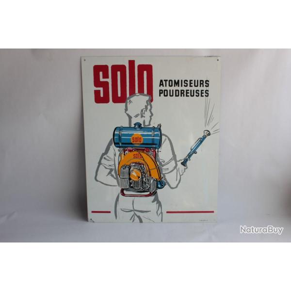 Ancienne Plaque �maill�e SOLO atomiseurs poudreuses