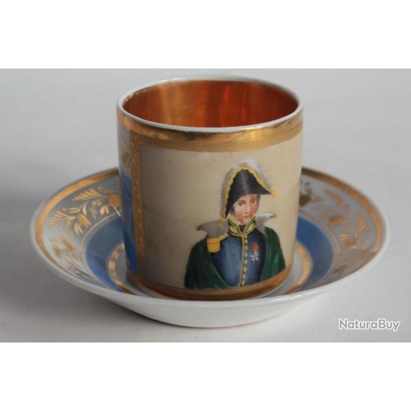 Tasse porcelaine litron Empire Portrait G�n�ral Drouot
