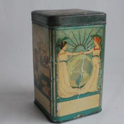 Boîte à café tôle lithographiée société kaiser pour le commerce