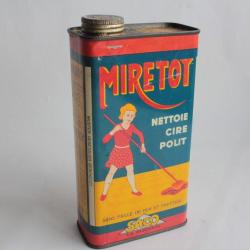 Boîte tôle lithographiée Cire liquide Miretoy SACO