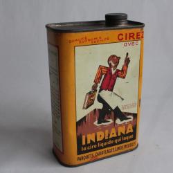 Boîte tôle lithographiée Cire liquide Indiana
