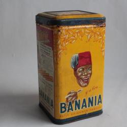 Boîte chocolat cacao BANANIA tôle lithographiée y'a bon