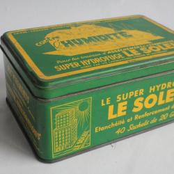 Boîte tôle lithographiée Hydrofuge Le Soleil Laboratoire Foucard