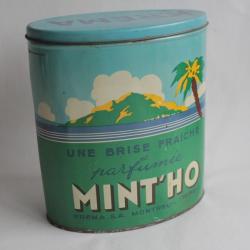 Boîte à biscuits Kréma tôle lithographiée Biscuits Mint'HO Montreuil