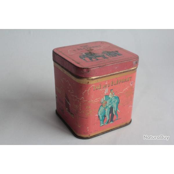 Bo�te � th� t�le lithographi�e th� de l'�l�phant