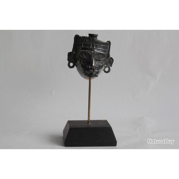 Masque Azt�que argent Mexique