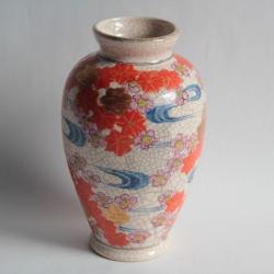 Vase céramique craquelée Satsuma Japon