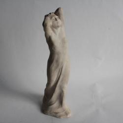 Sculpture Femme nue drapée Achille Emile JACOPIN Art Nouveau